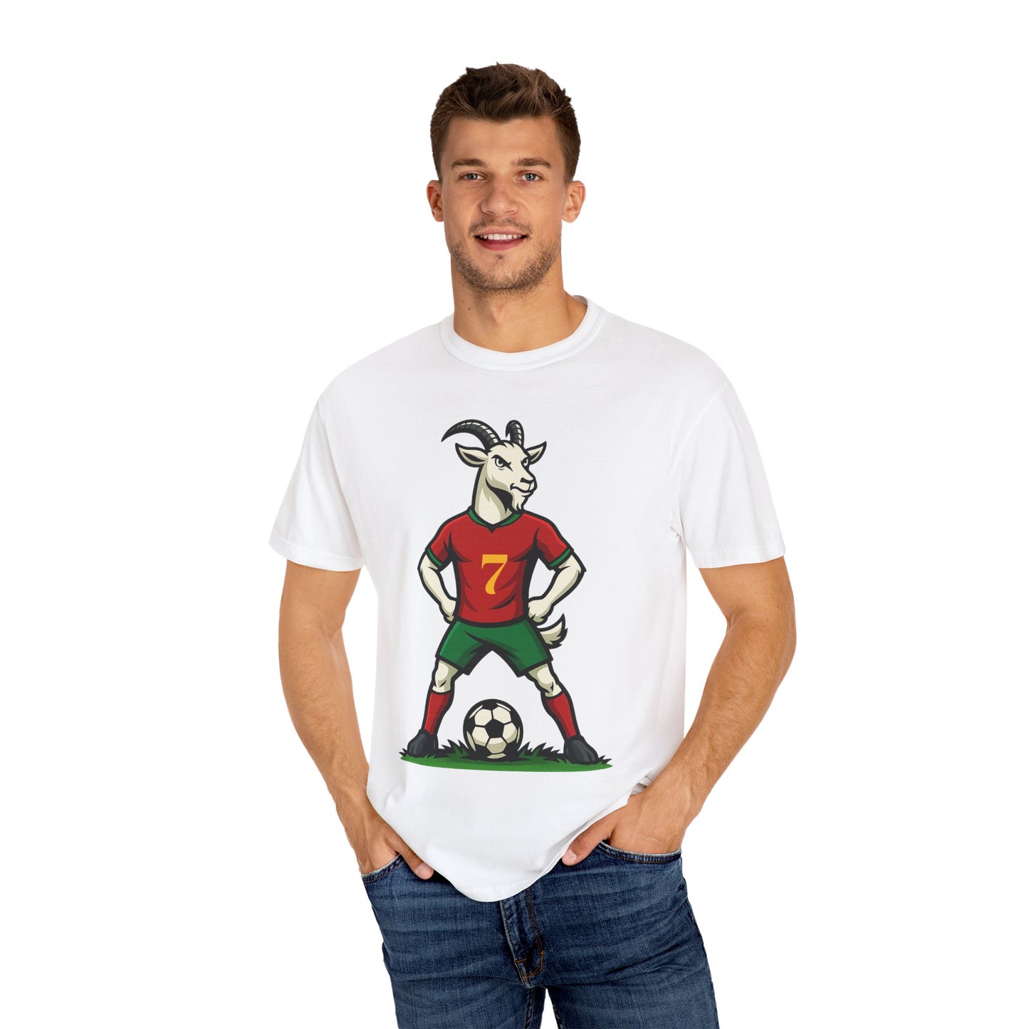 Portugal Vintage Goat Soccer Unisex T-Shirt with Number 7