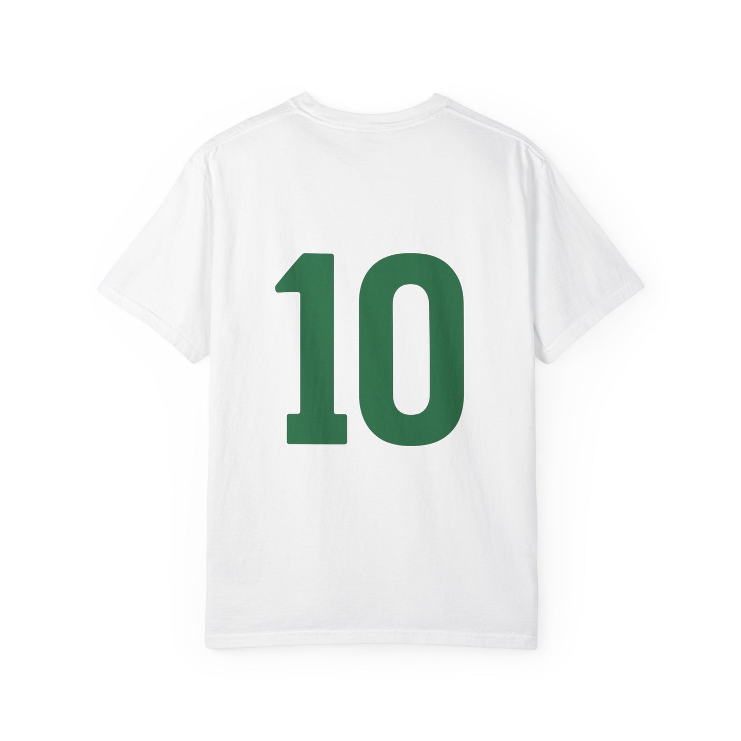 Brazil Soccer Goat T-Shirt - Unisex Garment-Dyed with #10 Back Design