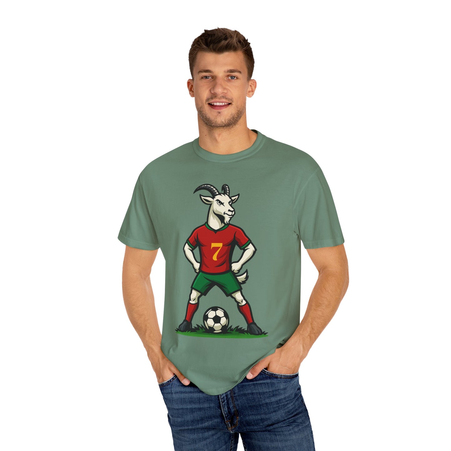Portugal Vintage Goat Soccer Unisex T-Shirt with Number 7