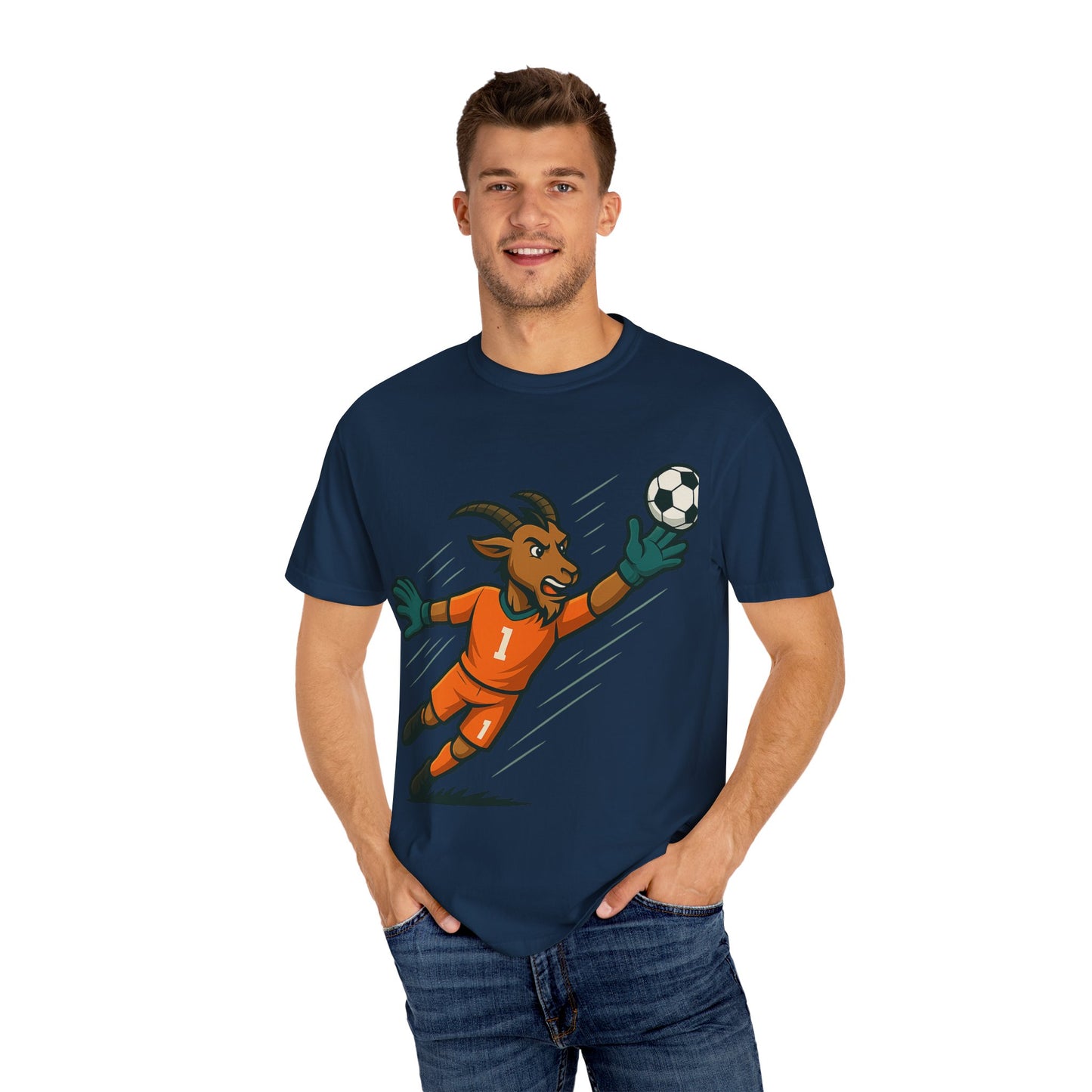Italy Goalkeeper Goat Unisex T-Shirt - Sporty Style for Soccer Lovers