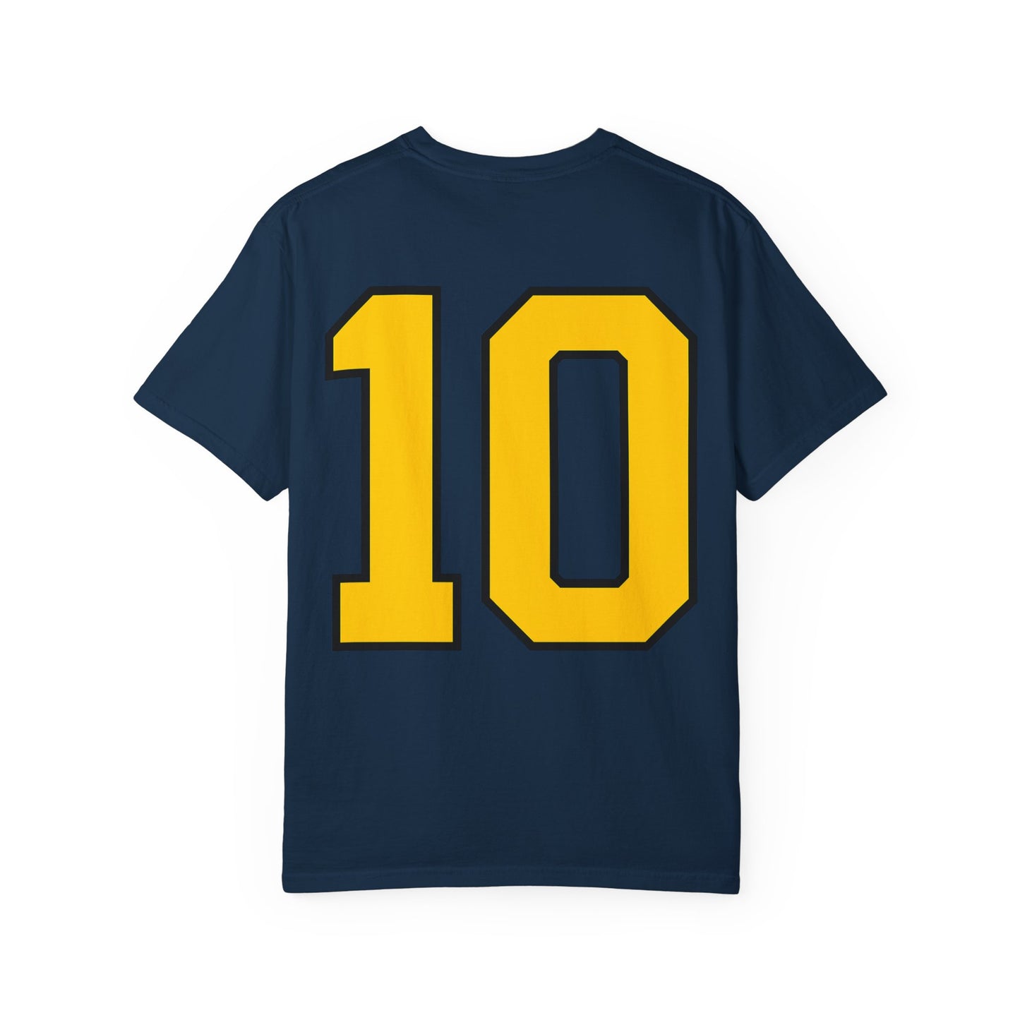 GOAT Soccer Number 10 Unisex Garment-Dyed T-Shirt