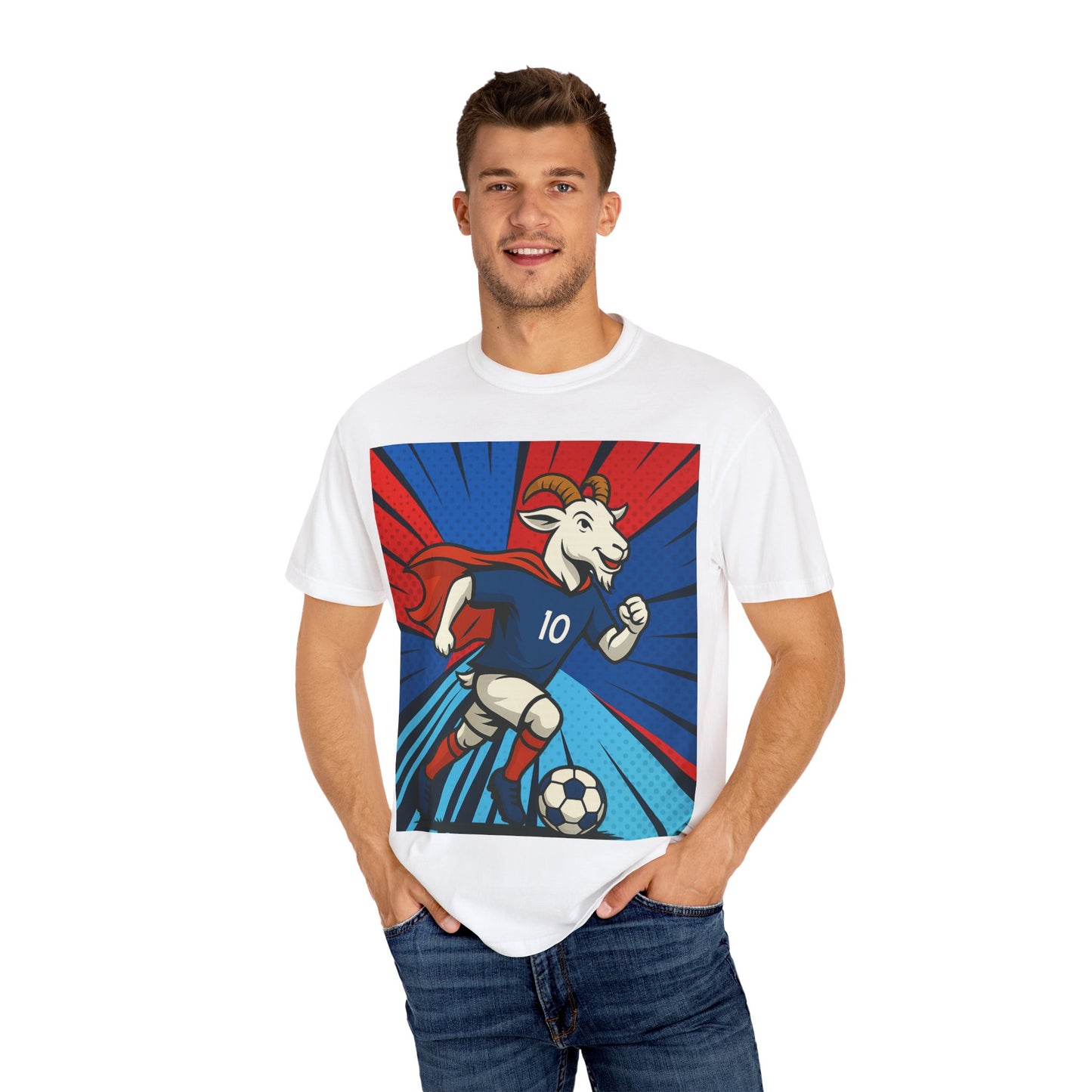 Graphic Soccer T-Shirt - Oui Mbappé! Unisex Garment-Dyed Tee