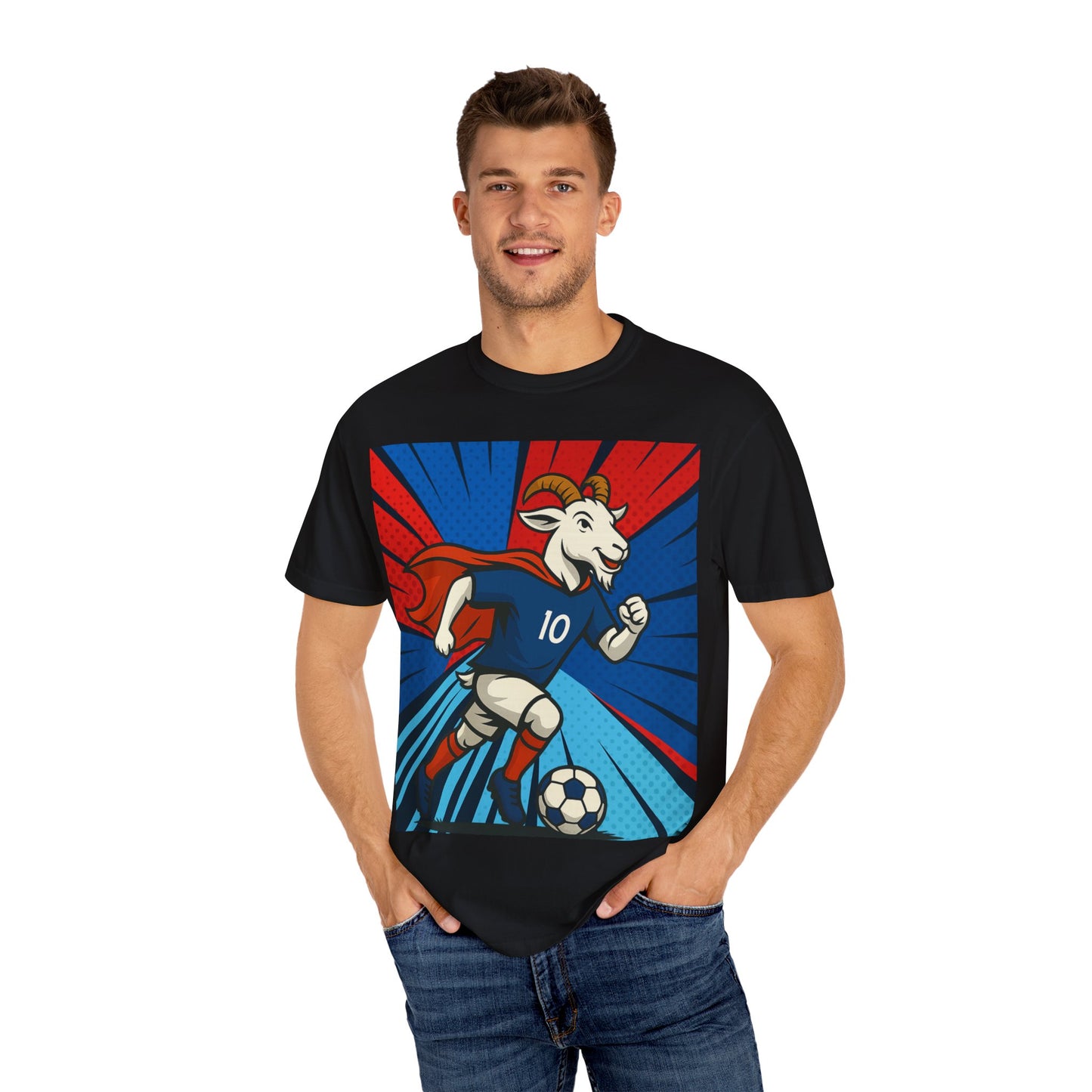 Graphic Soccer T-Shirt - Oui Mbappé! Unisex Garment-Dyed Tee
