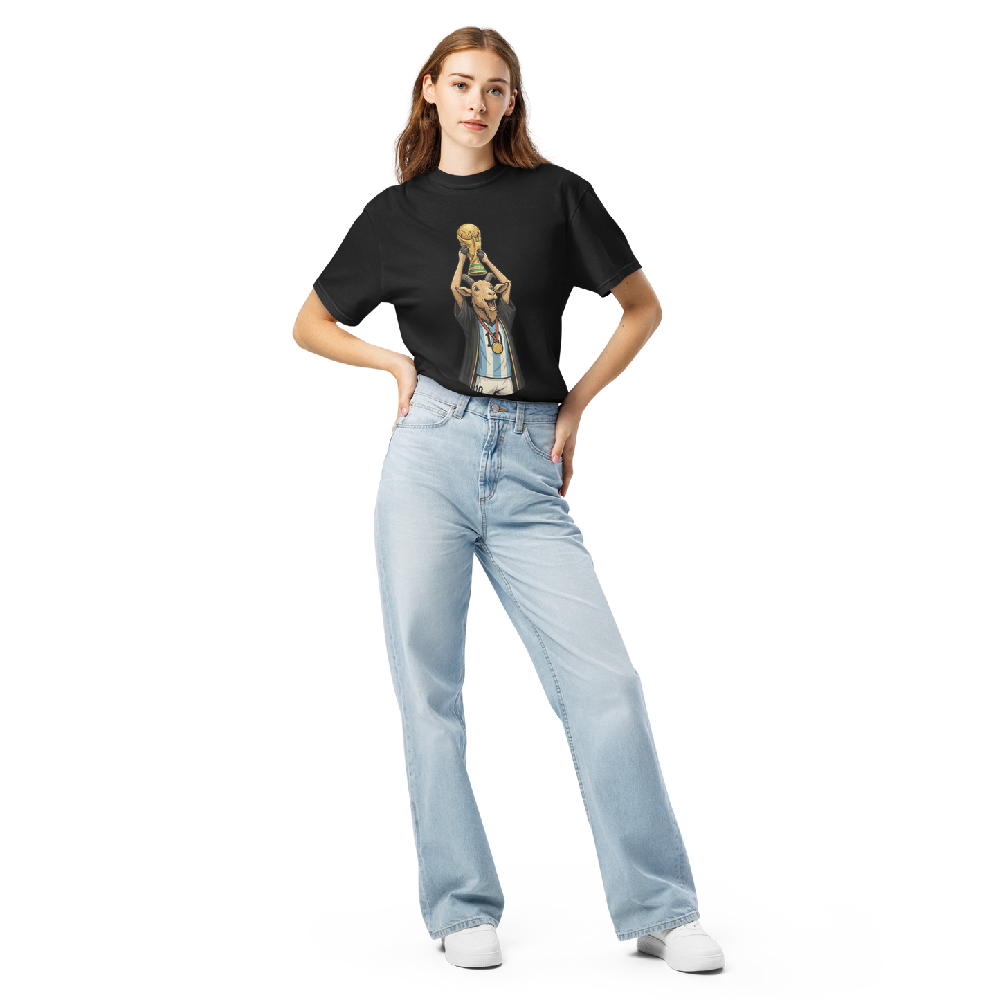 2022 World Cup Trophy GOAT Moment - Unisex garment-dyed heavyweight t-shirt