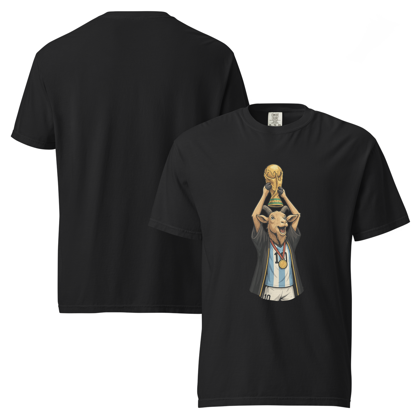 2022 World Cup Trophy GOAT Moment - Unisex garment-dyed heavyweight t-shirt