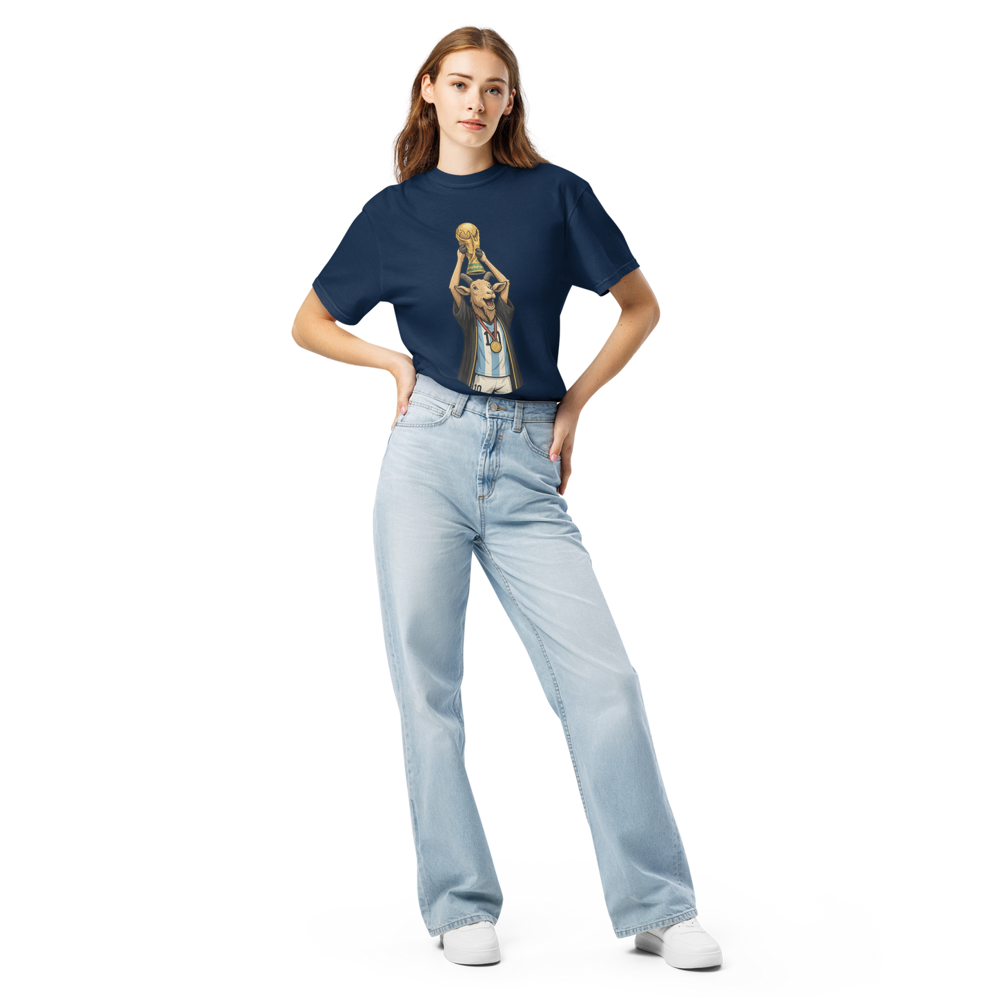 2022 World Cup Trophy GOAT Moment - Unisex garment-dyed heavyweight t-shirt