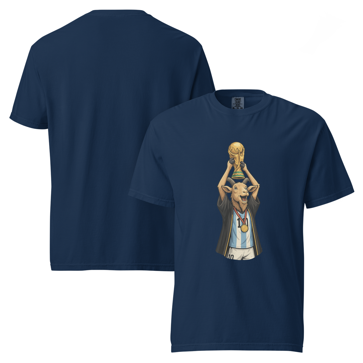 2022 World Cup Trophy GOAT Moment - Unisex garment-dyed heavyweight t-shirt
