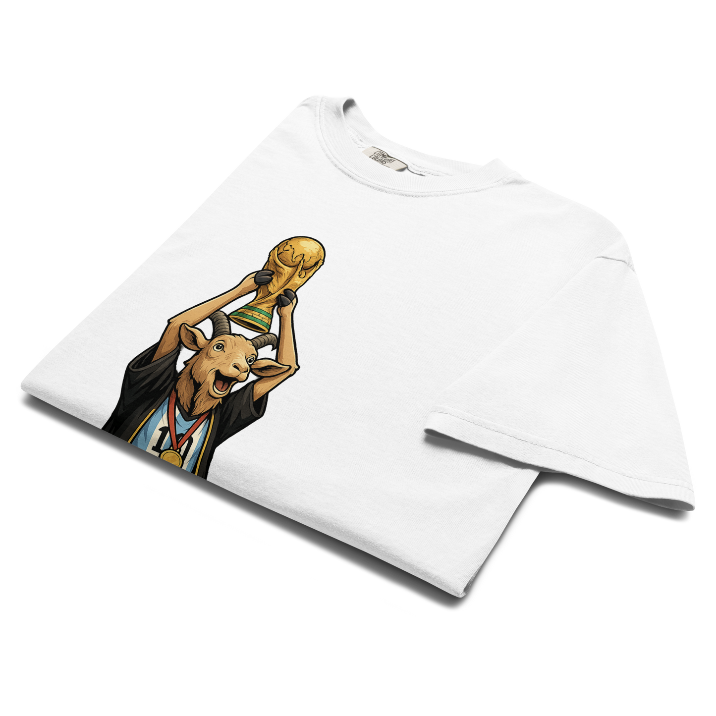 2022 World Cup Trophy GOAT Moment - Unisex garment-dyed heavyweight t-shirt
