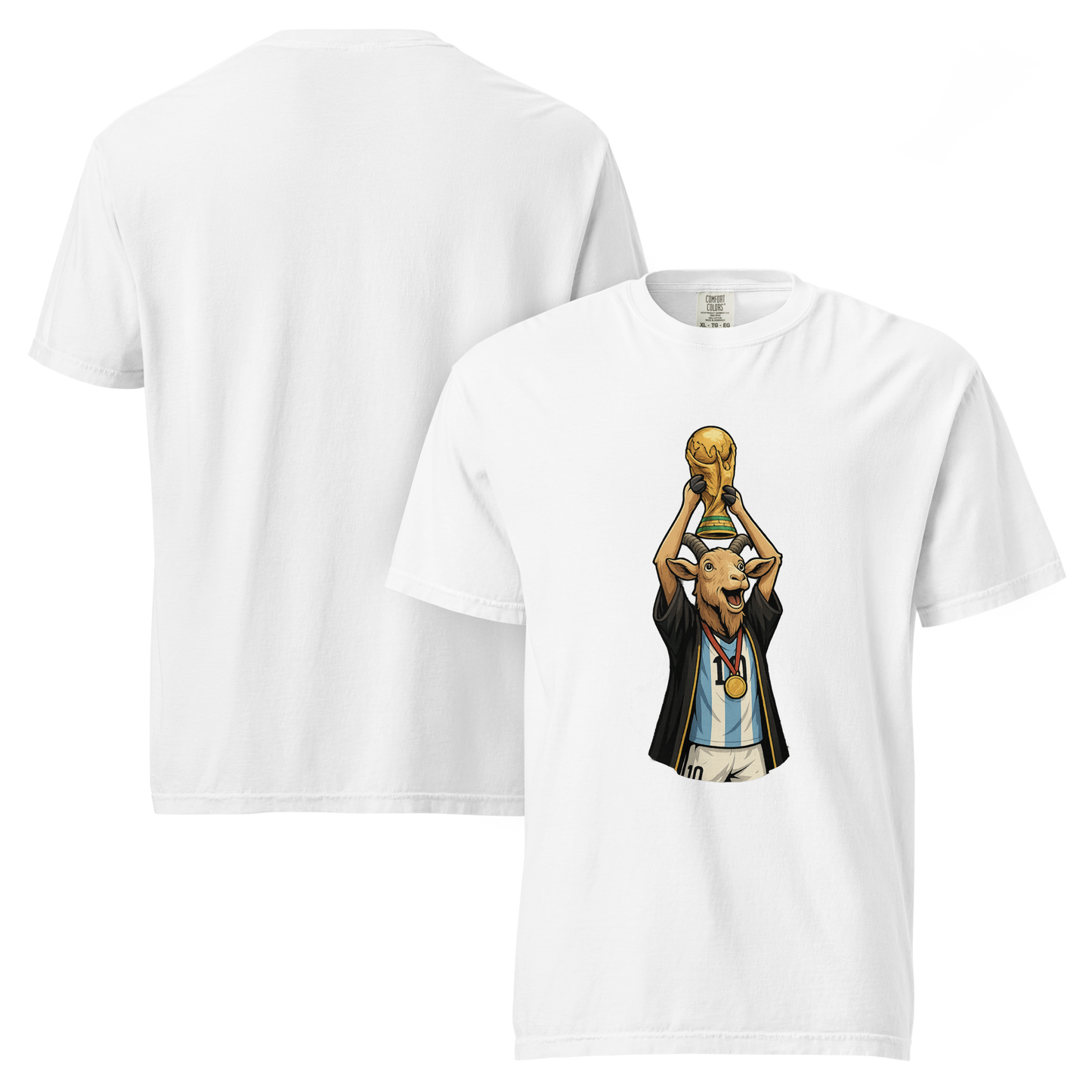 2022 World Cup Trophy GOAT Moment - Unisex garment-dyed heavyweight t-shirt
