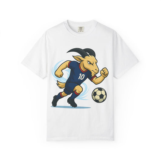 Mbappe vibes Goat Soccer T-Shirt - Unisex Garment-Dyed Tee- Fun Soccer T-shirt