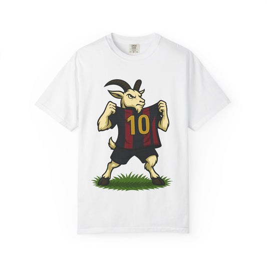 GOAT Soccer Number 10 Unisex Garment-Dyed T-Shirt